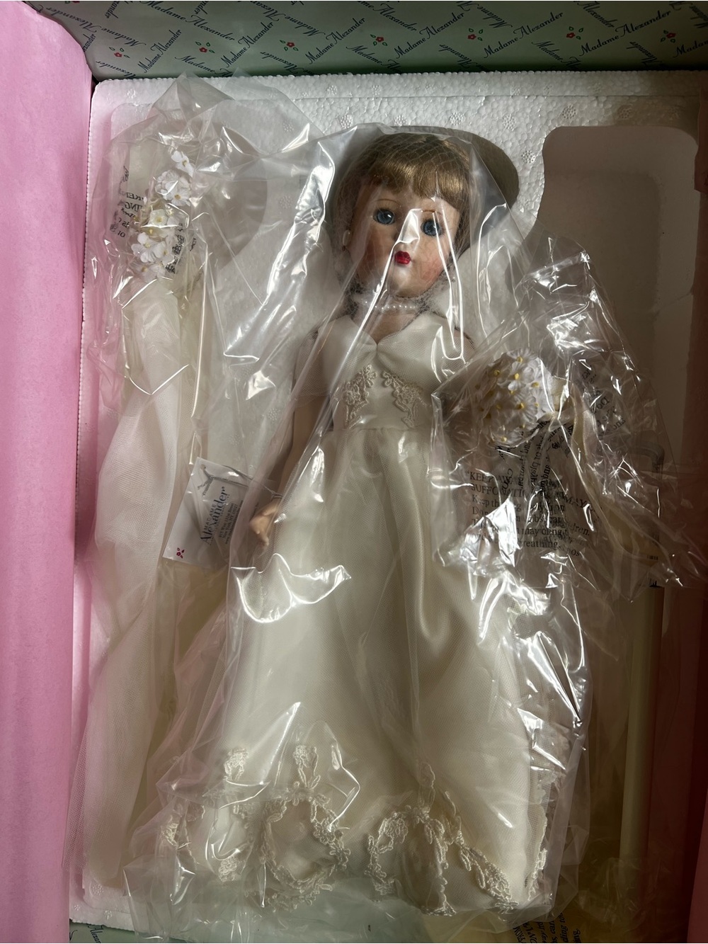 Madame Alexander White Bridal Bride Doll in Gown